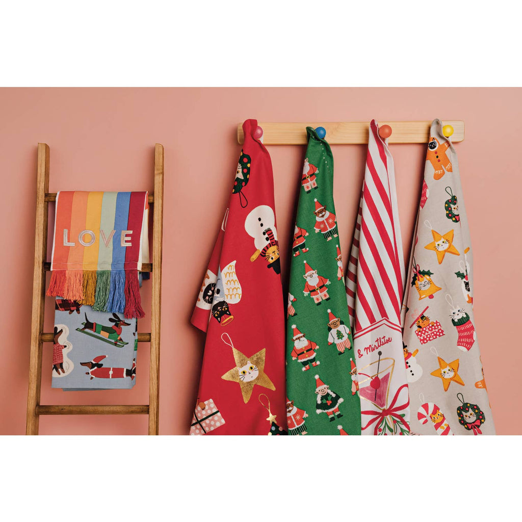 Danica Jubilee - Dashing Dachshunds Christmas Dishtowel