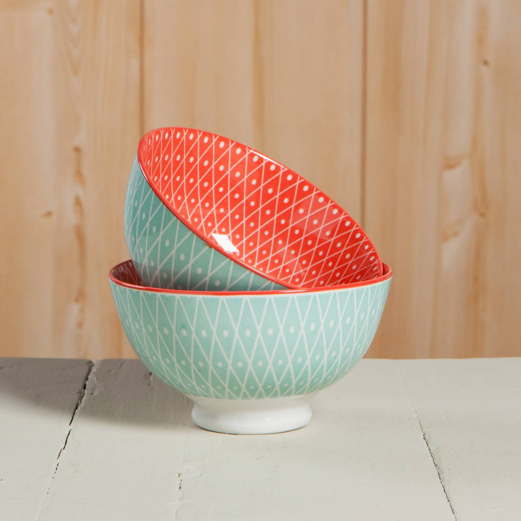Geo Pink Bowl 4 inch
