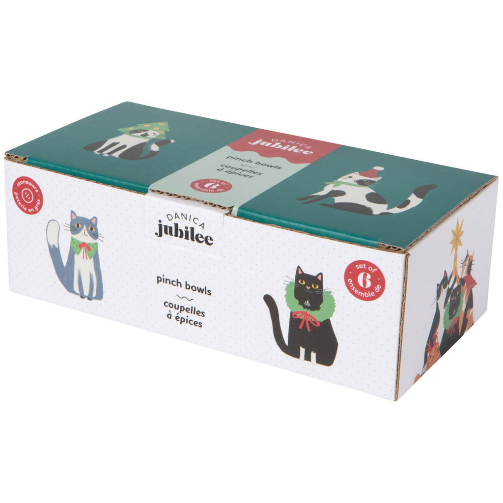 Danica Jubilee - Kitty Carol Christmas Pinch Bowls Set of 6
