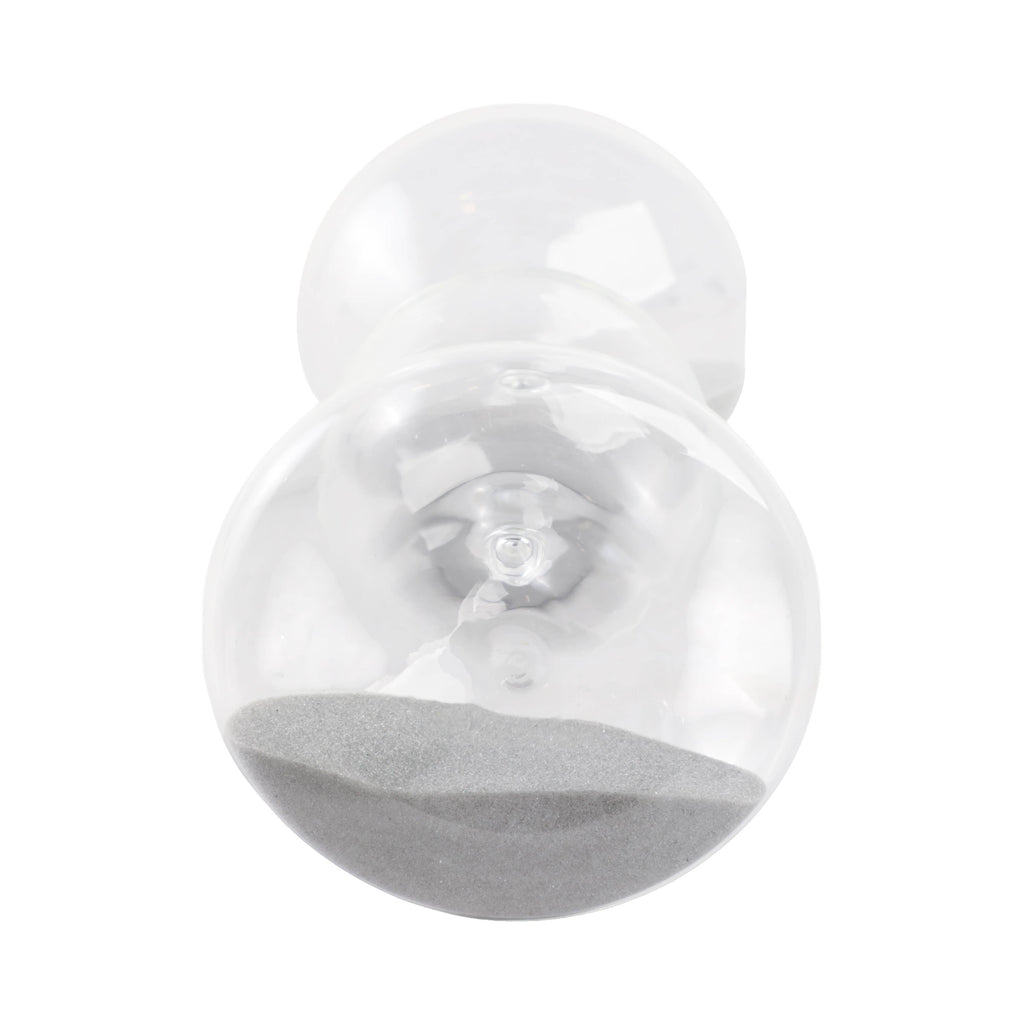3 Bubble Sandtimer - White/Clear Glass Bubble 30-Minute, 8 in.