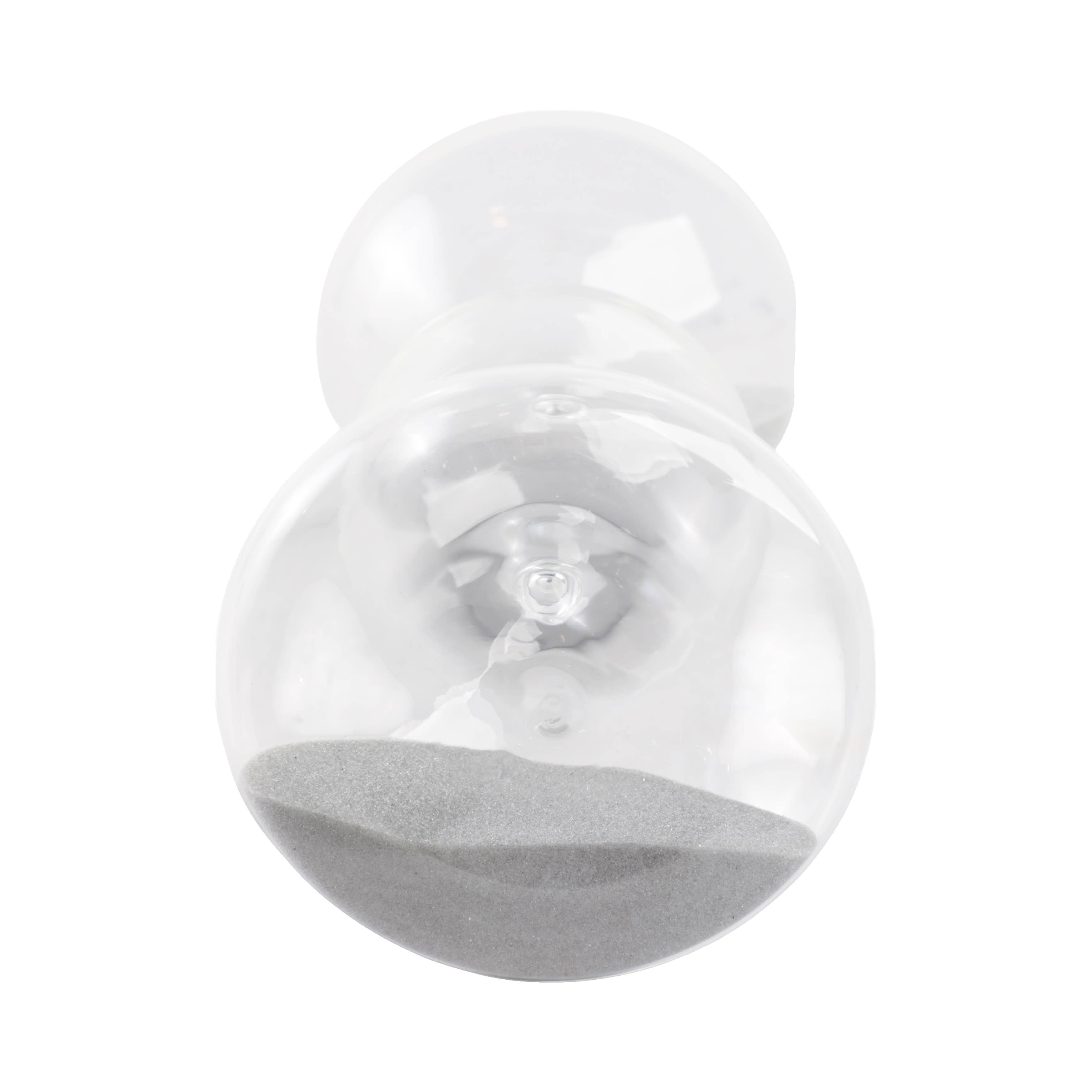 3 Bubble Sandtimer - White/Clear Glass Bubble 30-Minute, 8 in.