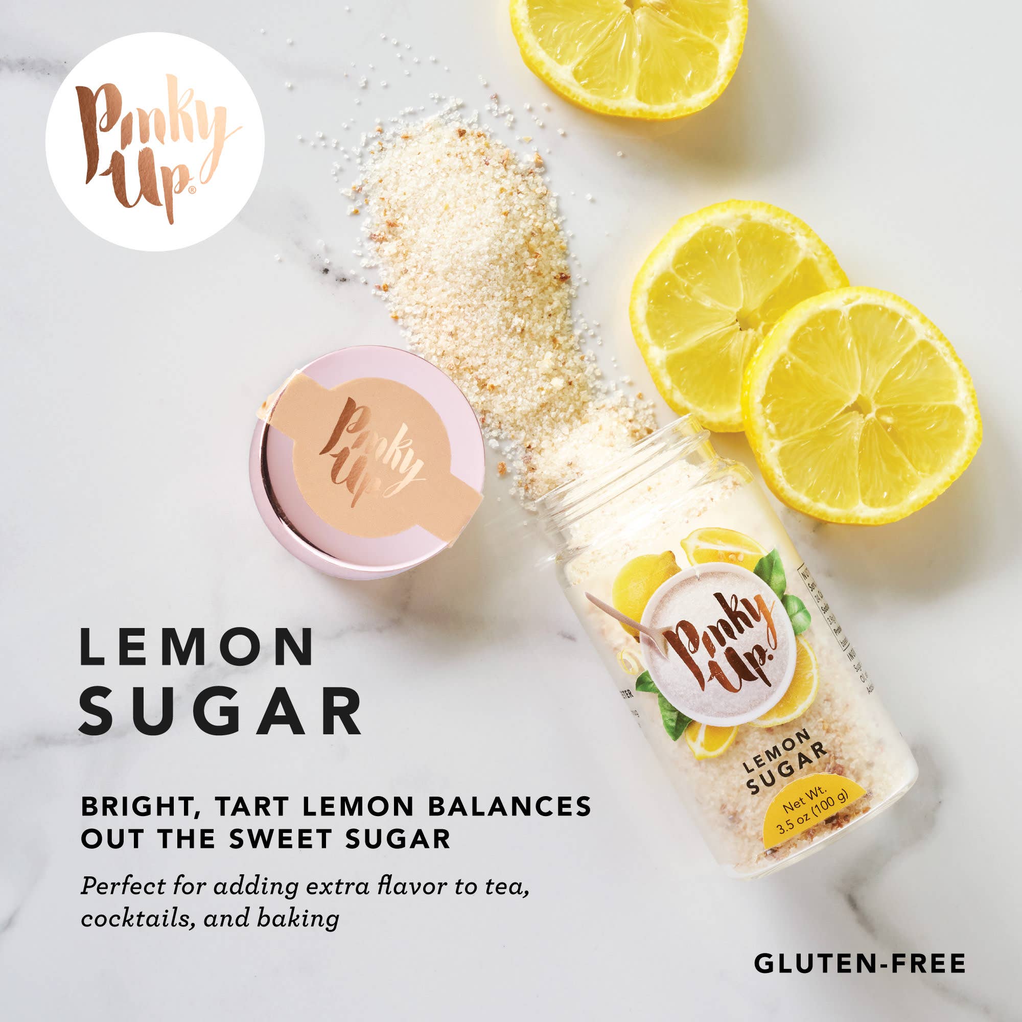 Lemon Sugar 3.5oz Glass Jar