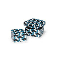 Set of 2 Square Mosaic Boxes-Blue