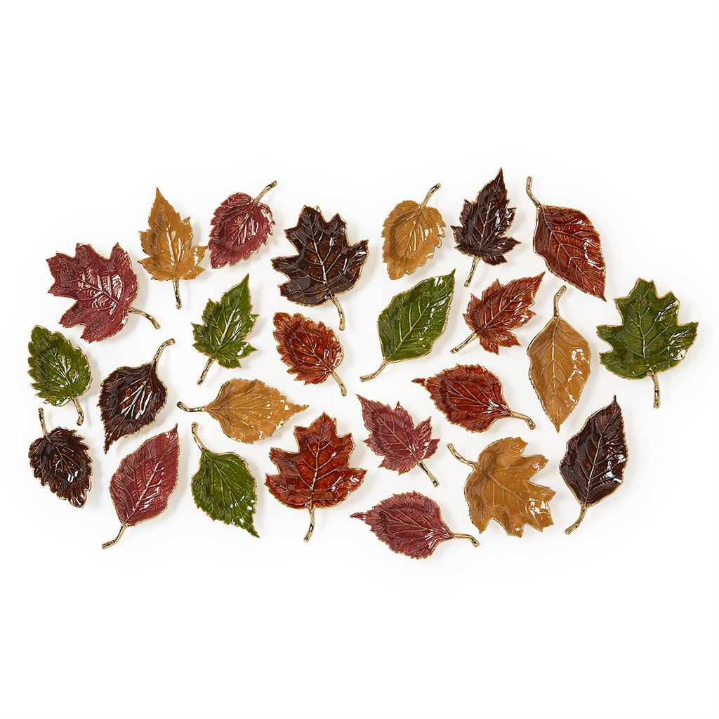 Autumn Enameled Leaf Tray