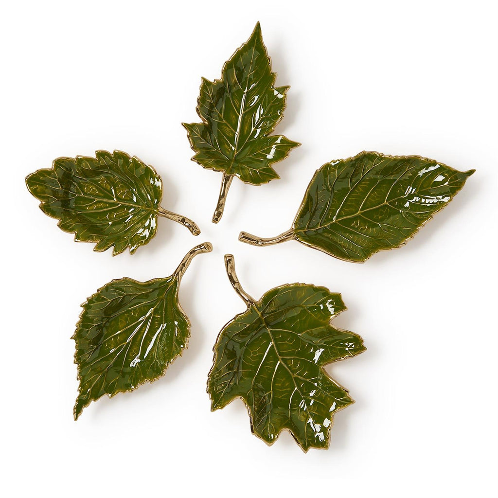 Autumn Enameled Leaf Tray