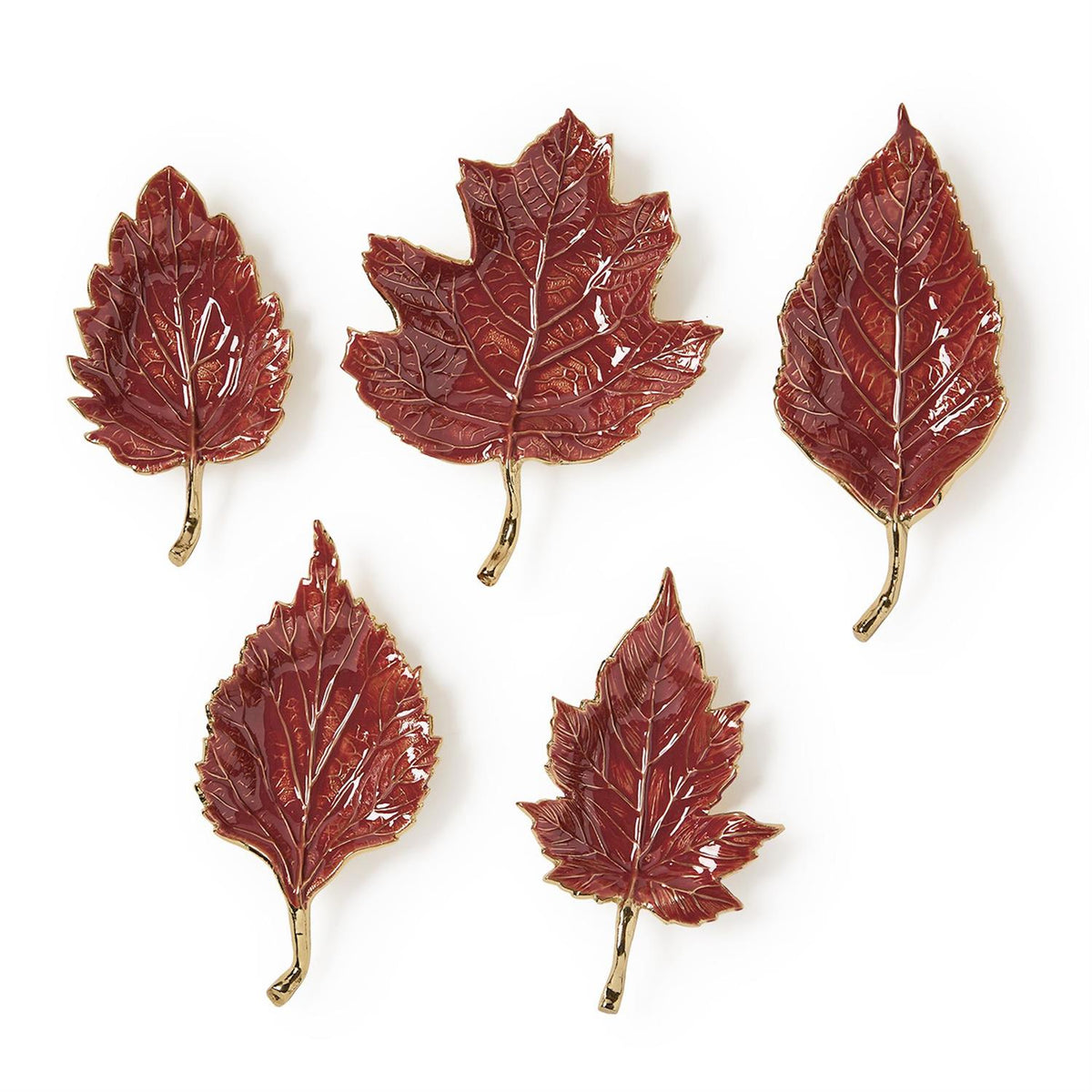 Autumn Enameled Leaf Tray