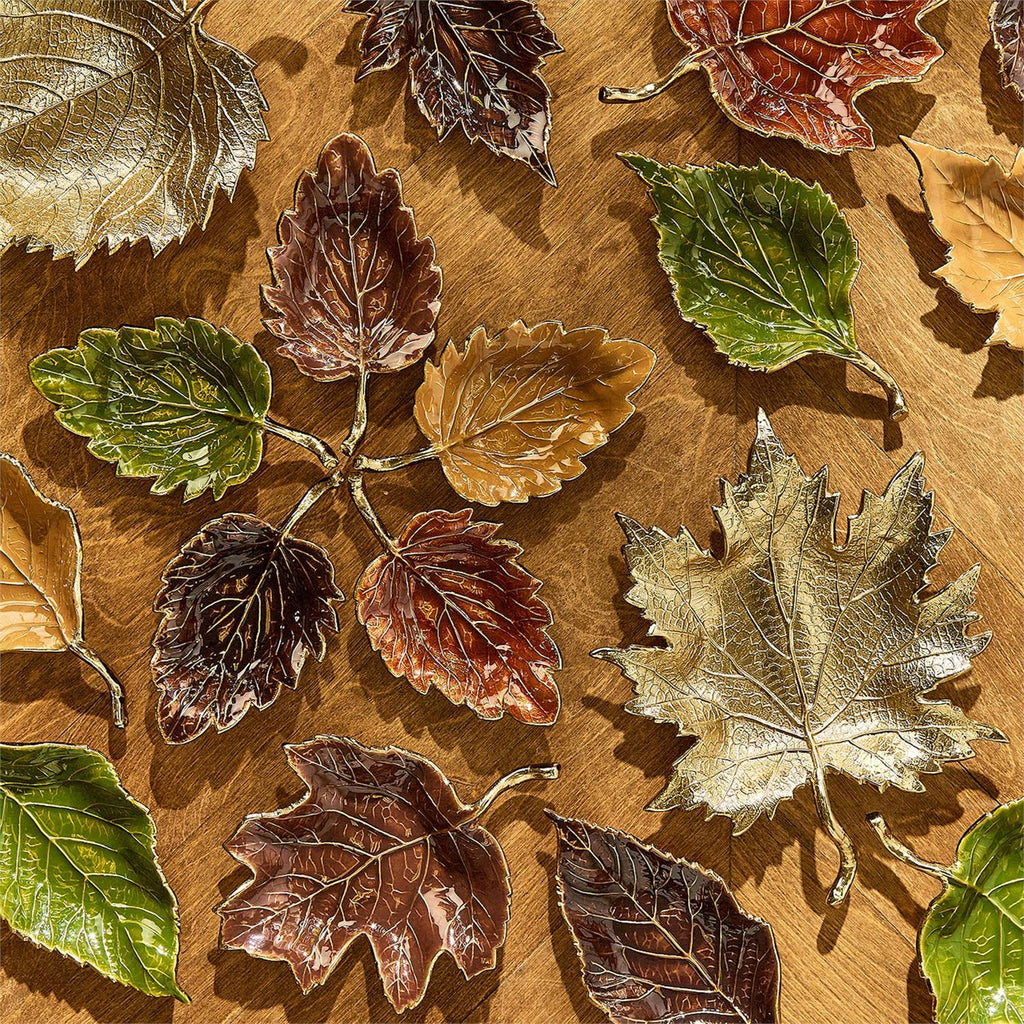 Autumn Enameled Leaf Tray