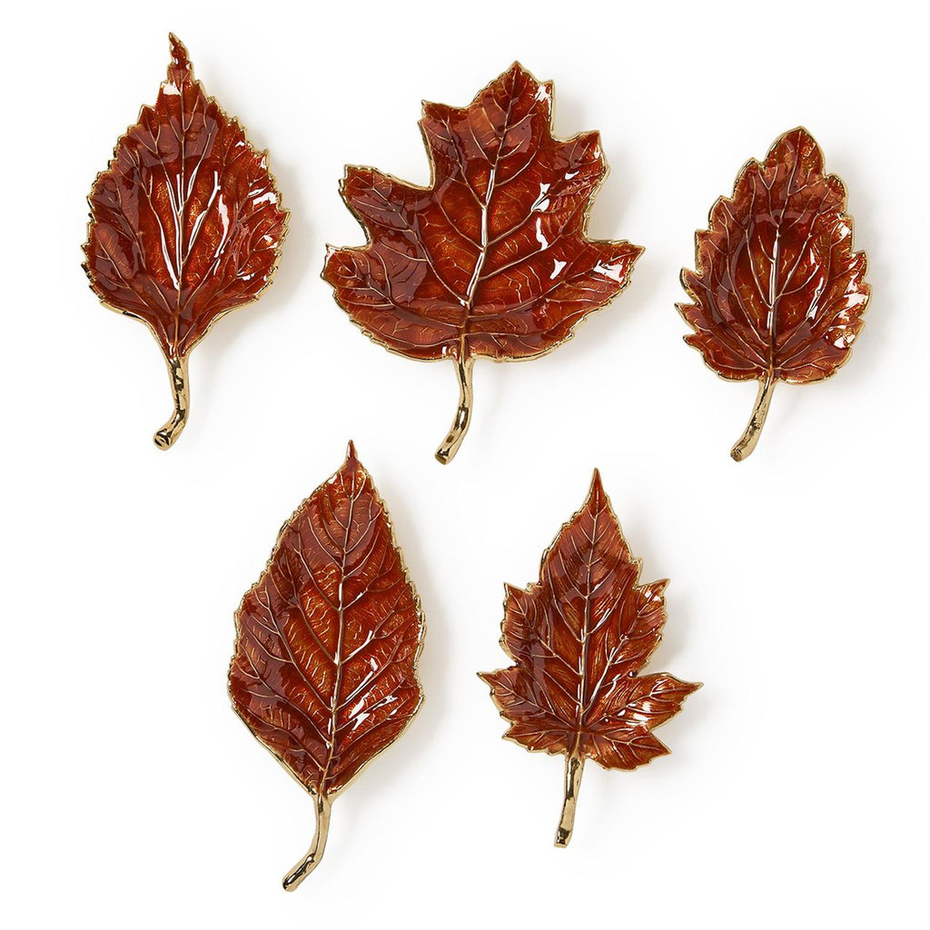 Autumn Enameled Leaf Tray