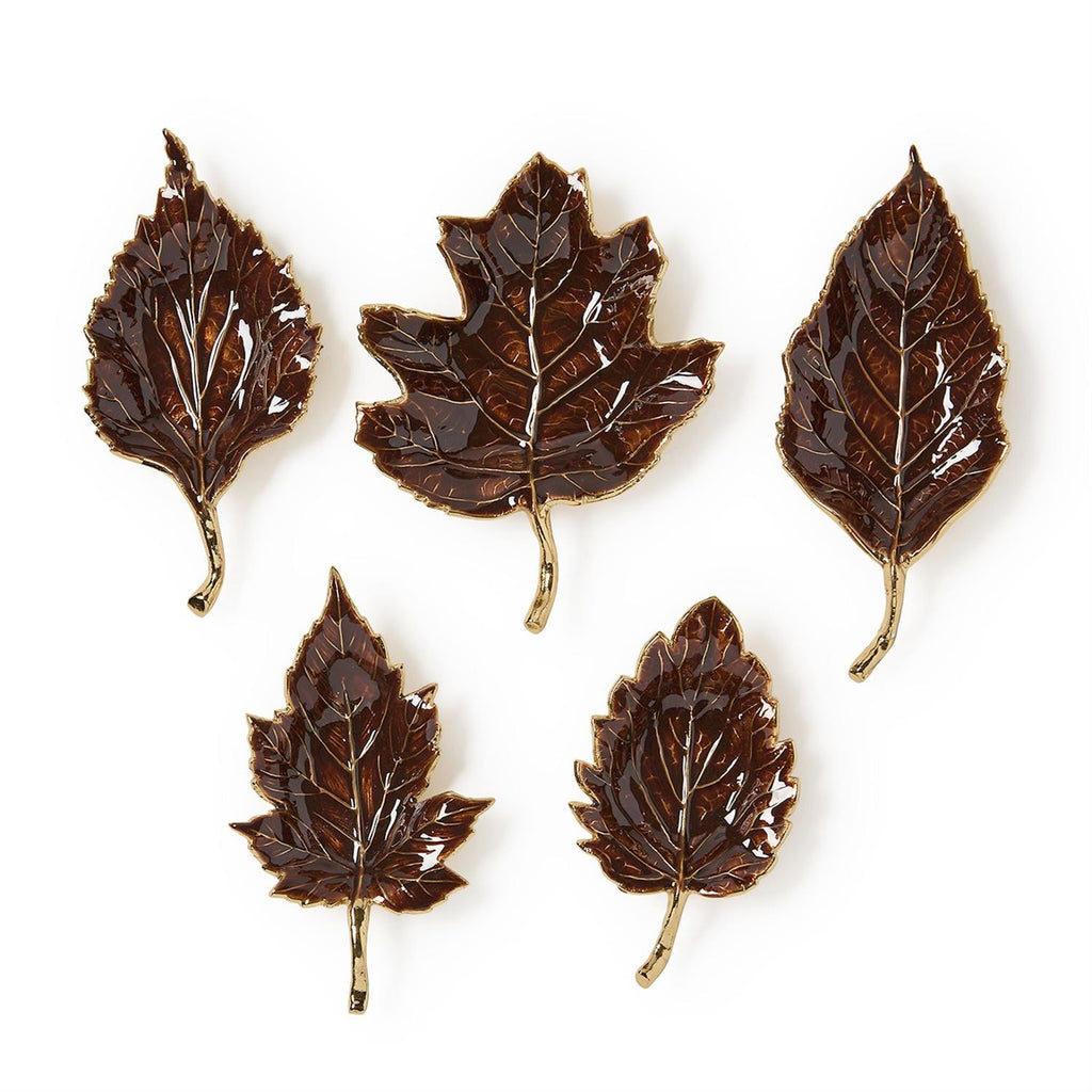Autumn Enameled Leaf Tray