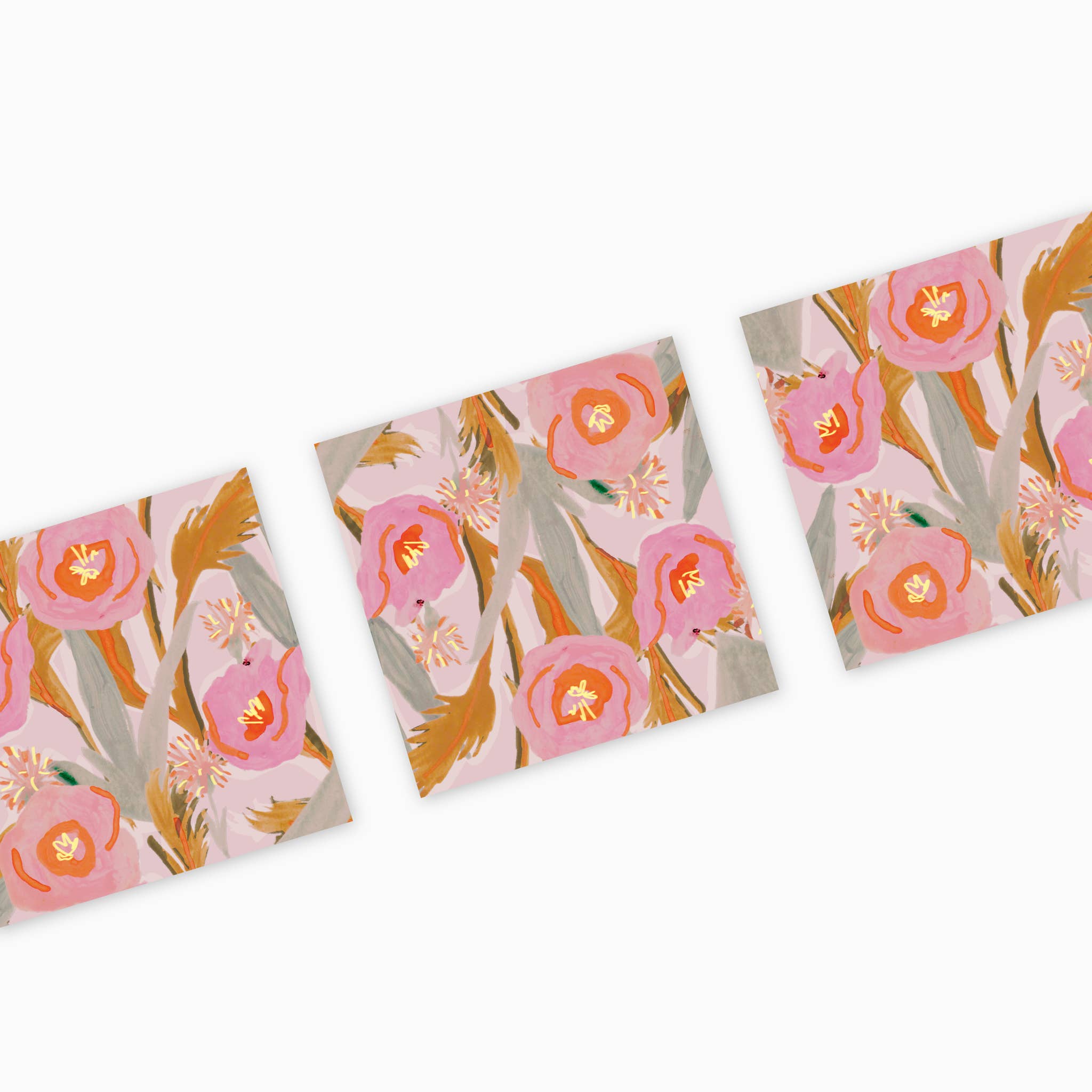Painted Pink Florals Decorative Matchbox
