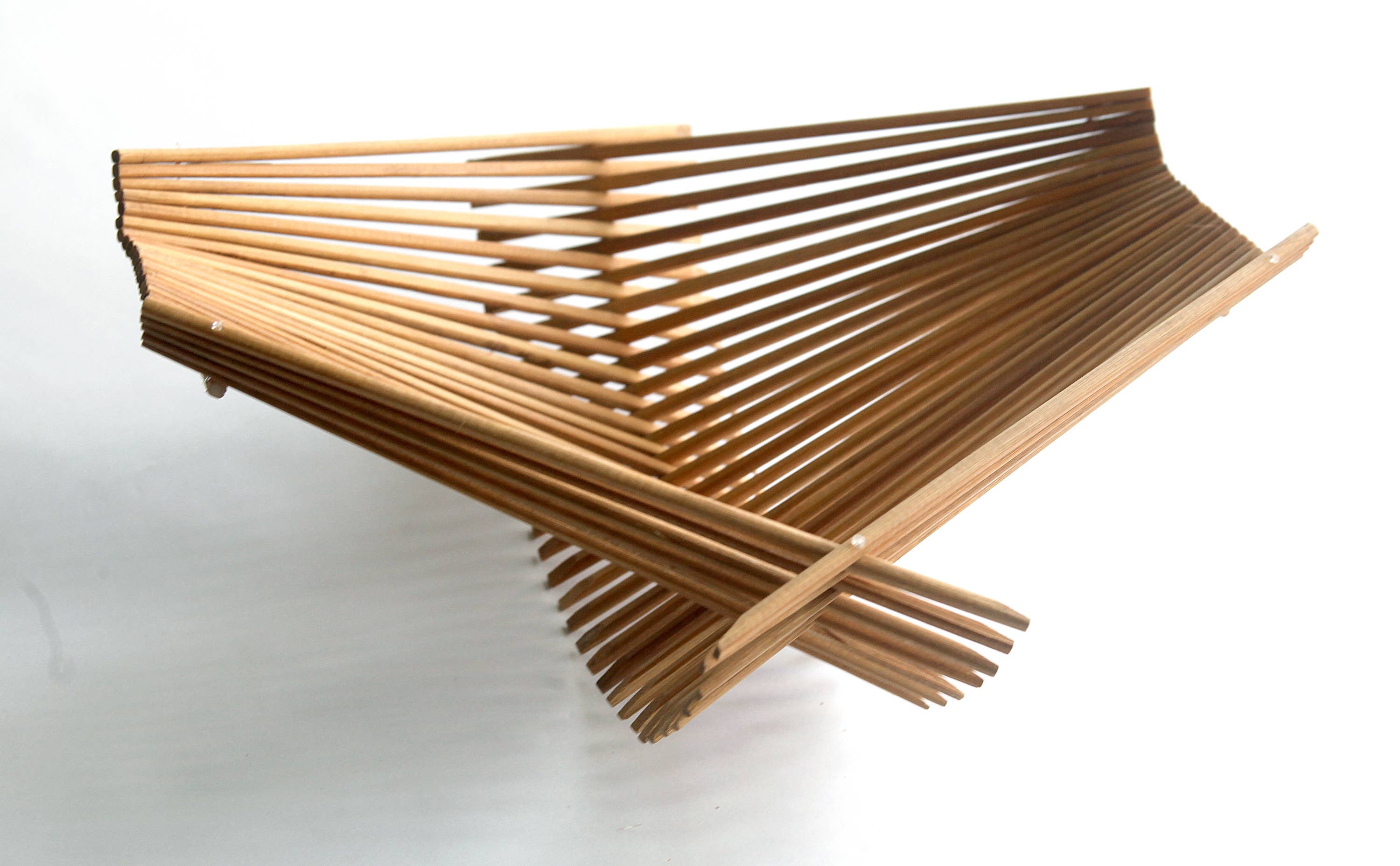 Chopstick Folding Basket- Light Tea Stained