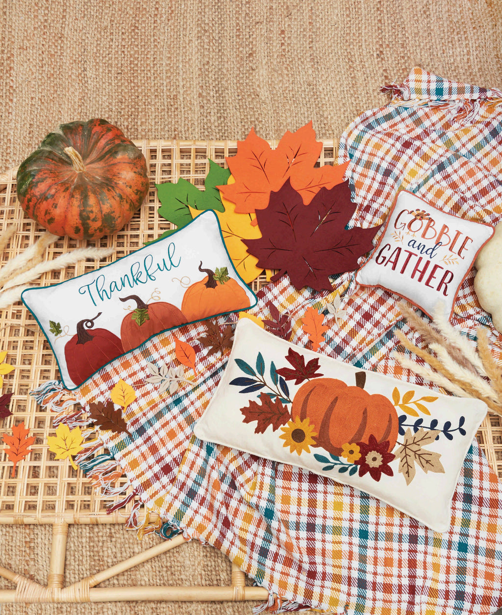 Autumn Pumpkin Throw Pillow