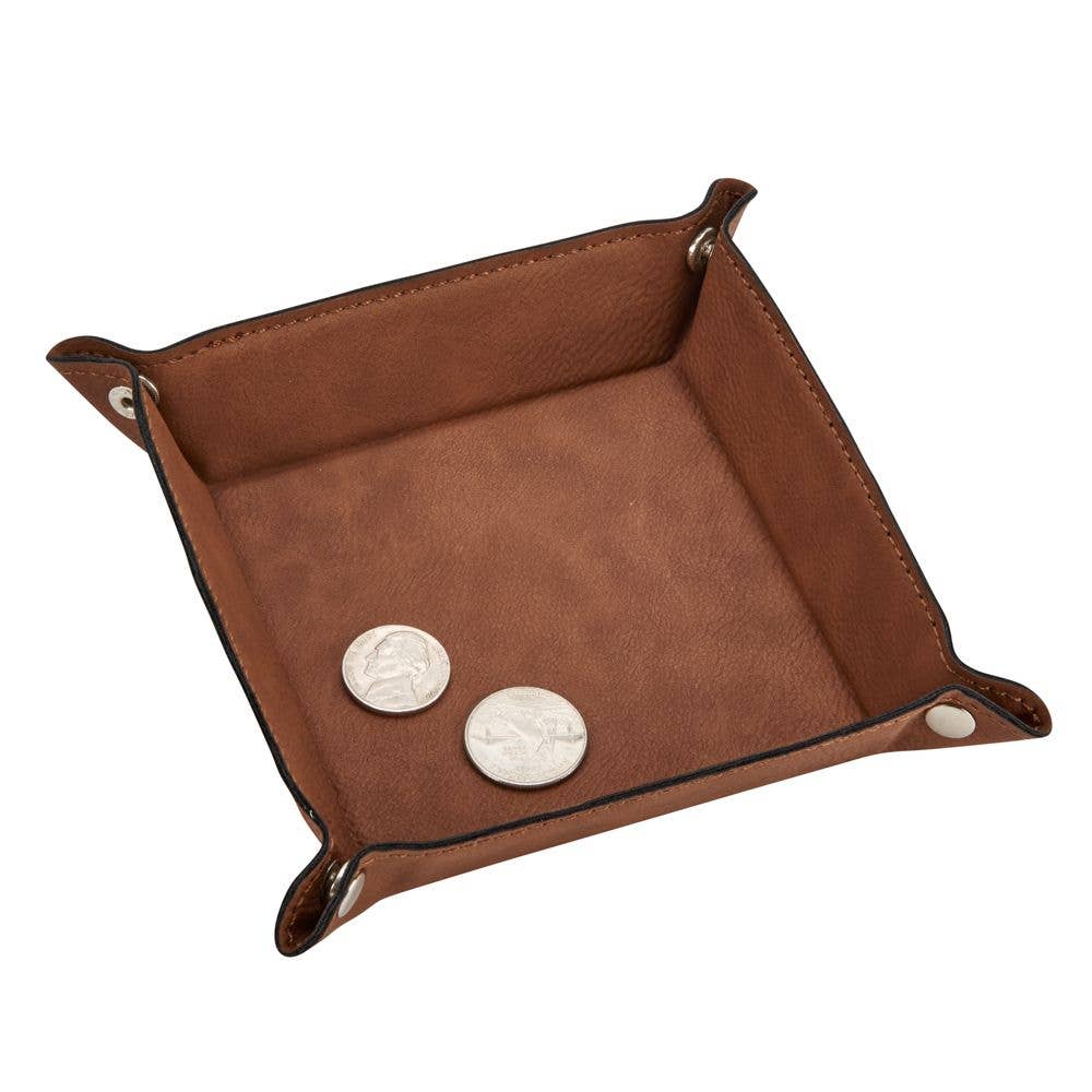 Snap Tray, Caramel 5" -Gift for Him | Valet Tray