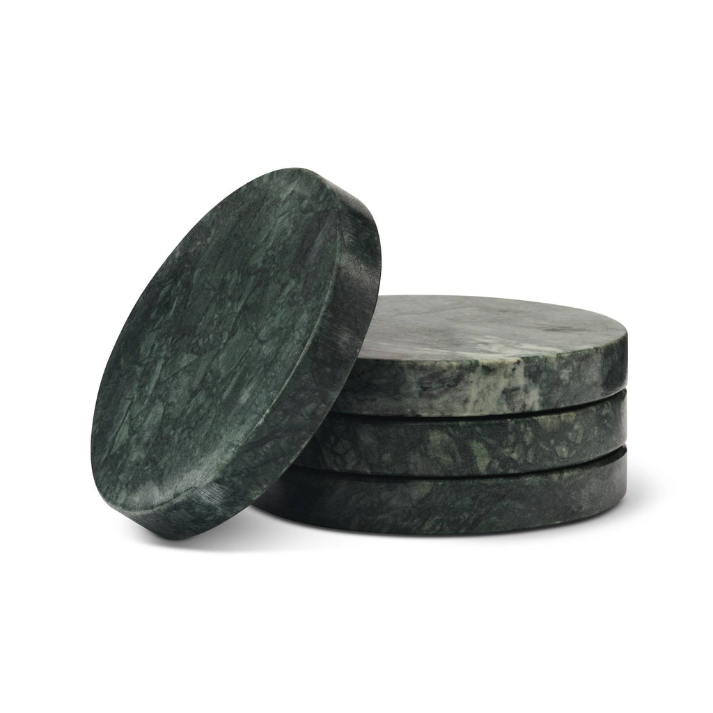 Round Marble Coaster - Green