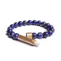 Polished Lapis Lazuli Intention Bracelet - Wishbeads