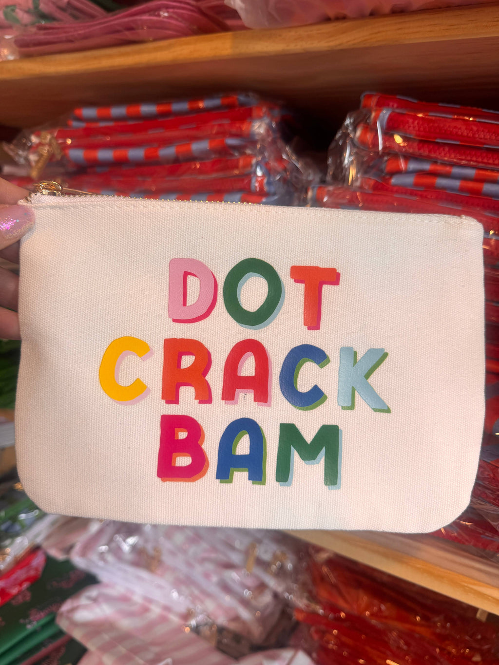Dot Crack Bam mahjong canvas pouch