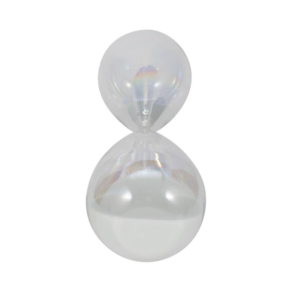 Glass Large Iridescent Teardrop Hourglass - Clear, 20 in.