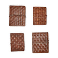 Woven Leather Journal - Chestnut - 6"x8"