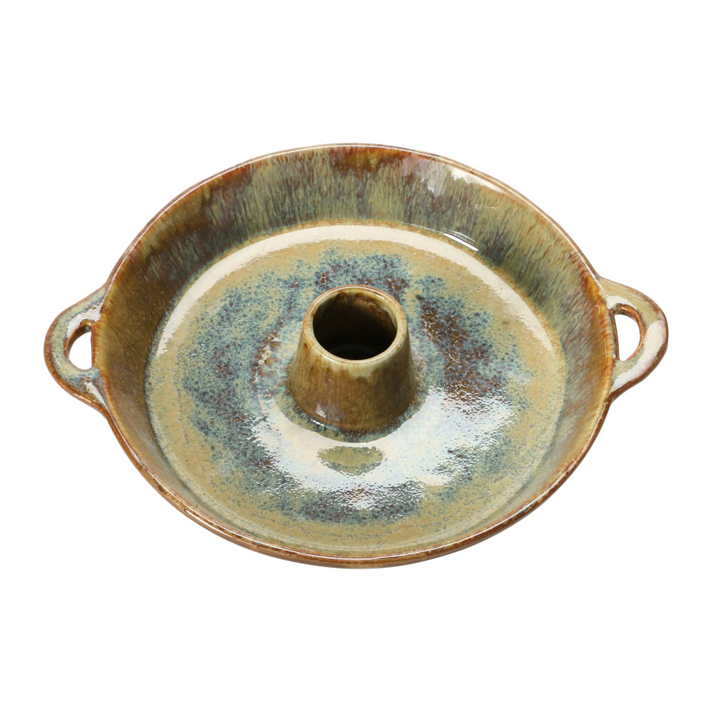 Stoneware Dish with Toothpick Holder