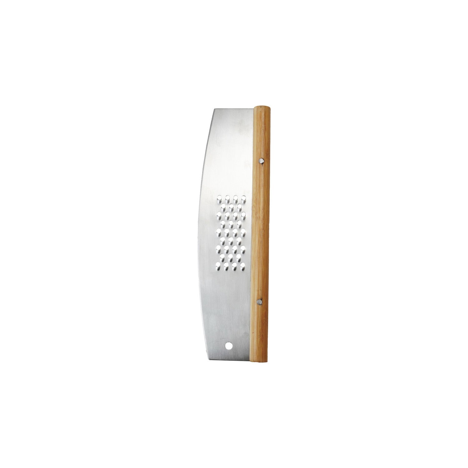 Pizza Cutter w/ Grater, Stainless Steel & Rubberwood (Natural)