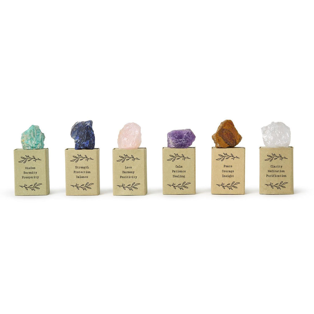 Crystal Matchbox with Assorted Stones