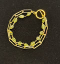 Peridot and Gold Bracelet