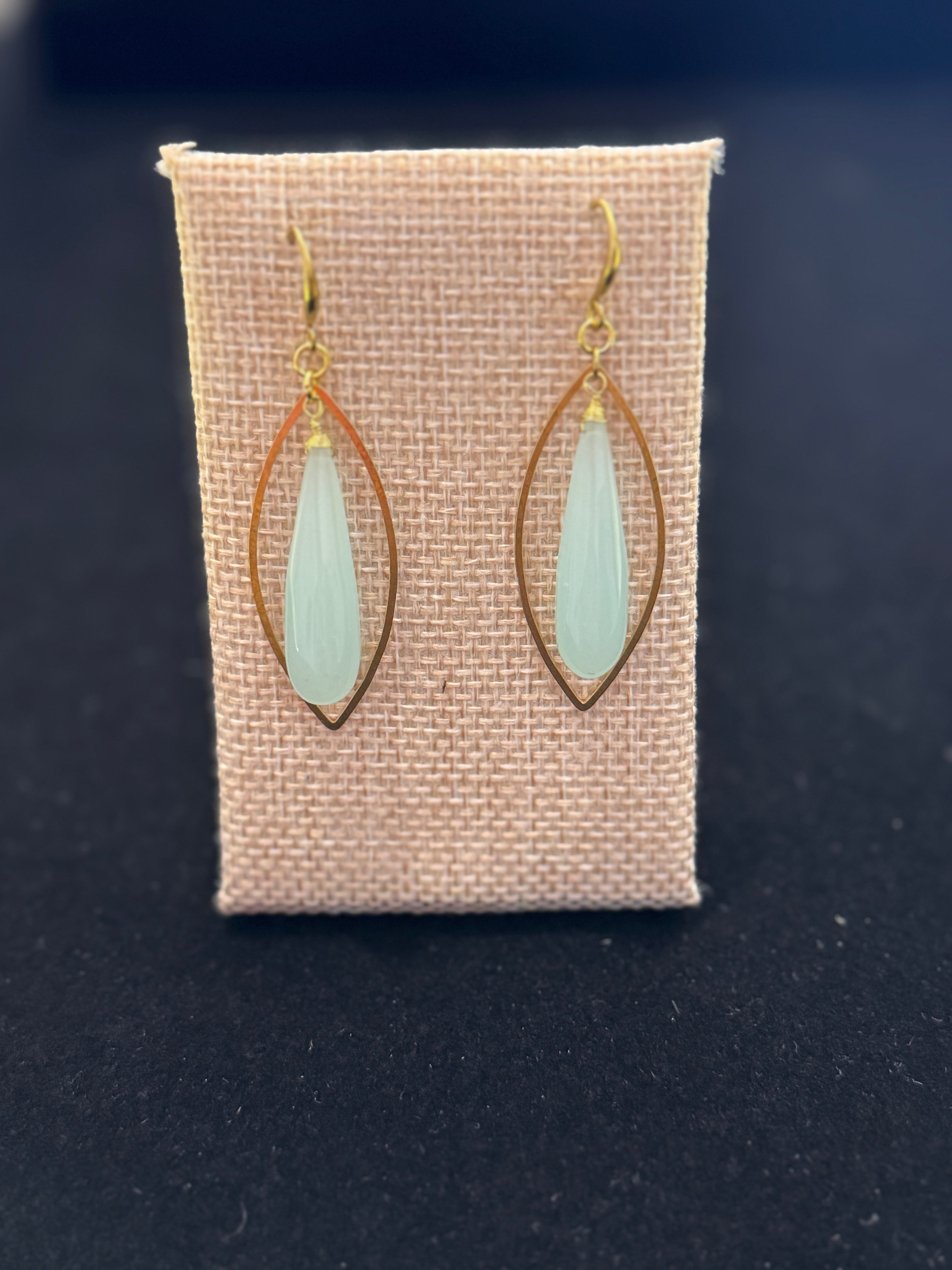 Aqua Chalcedony Earrings