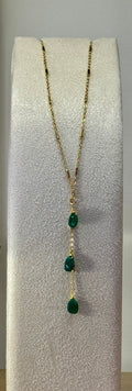 Green Onyx Tassle Necklace