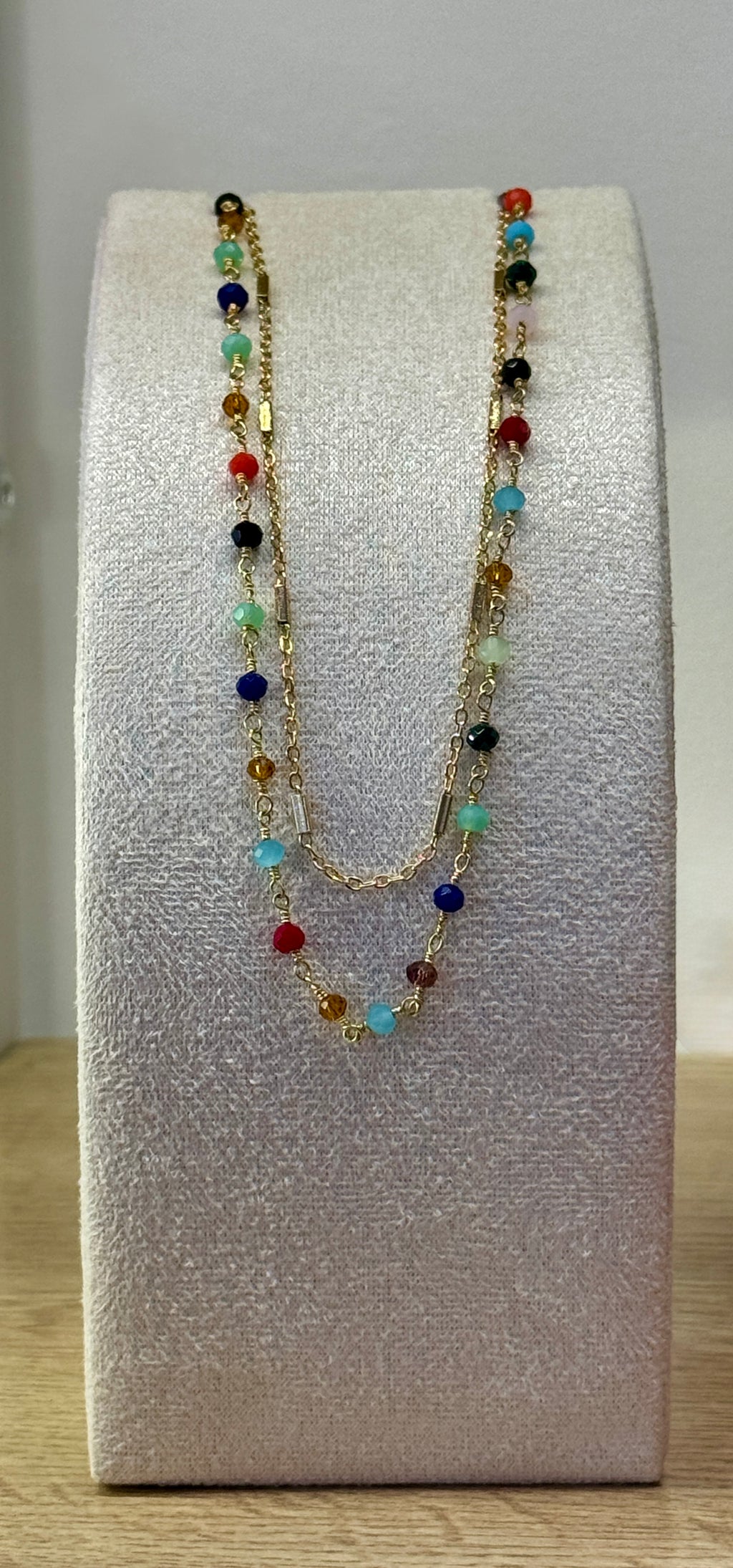 Double Layer Rainbow Necklace