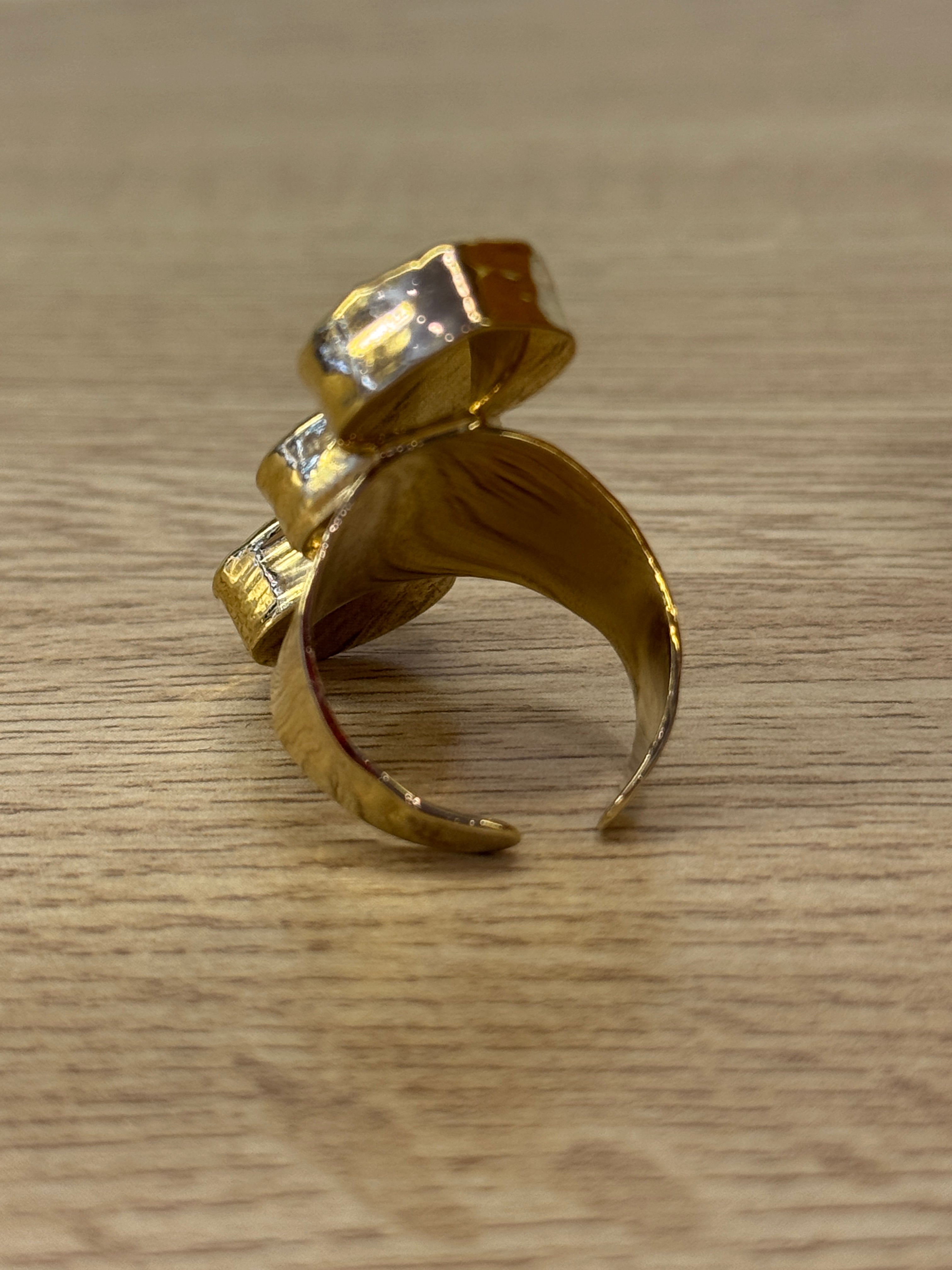 Triple Moonstone Ring