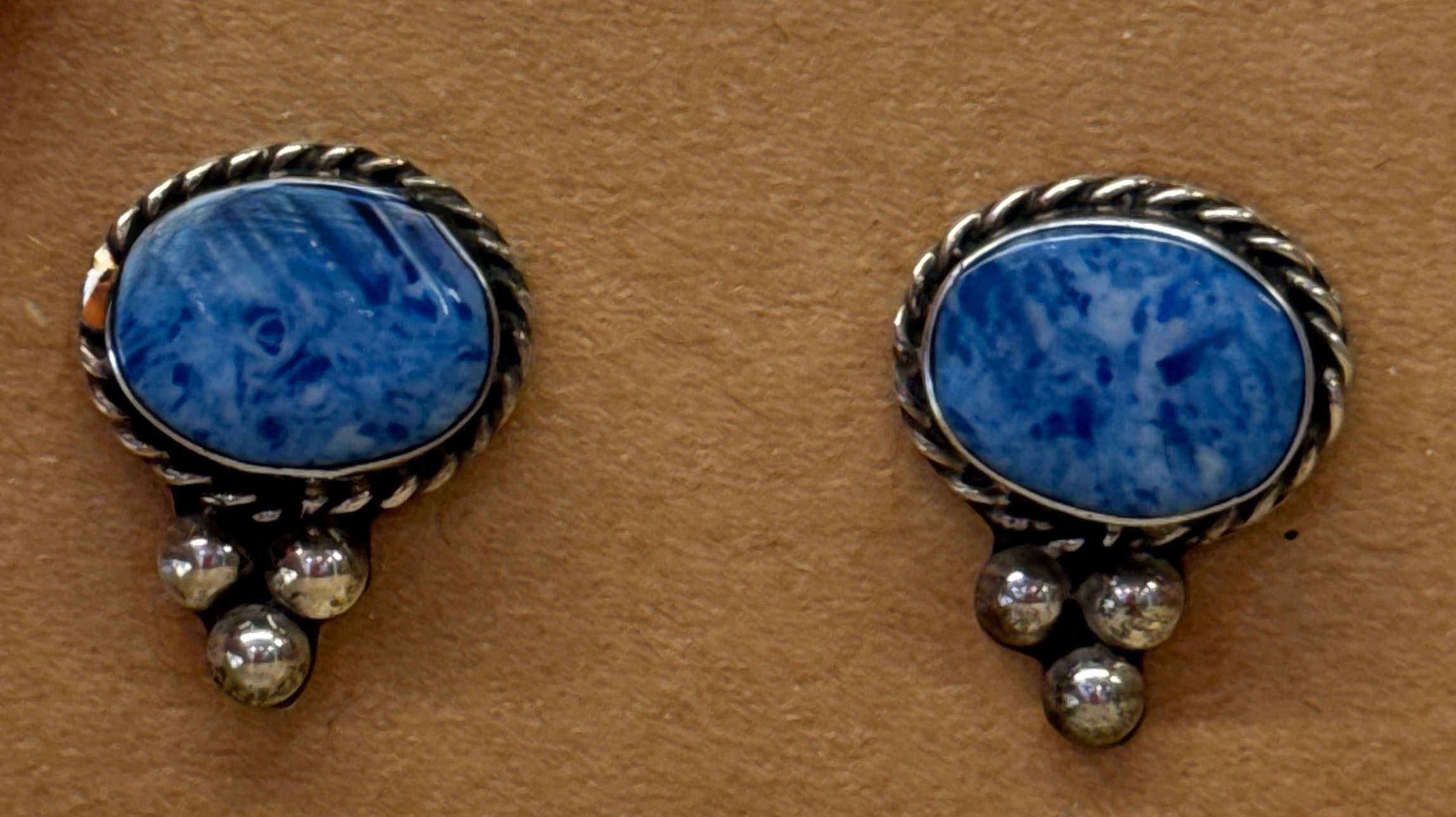 Denim Lapis Earrings