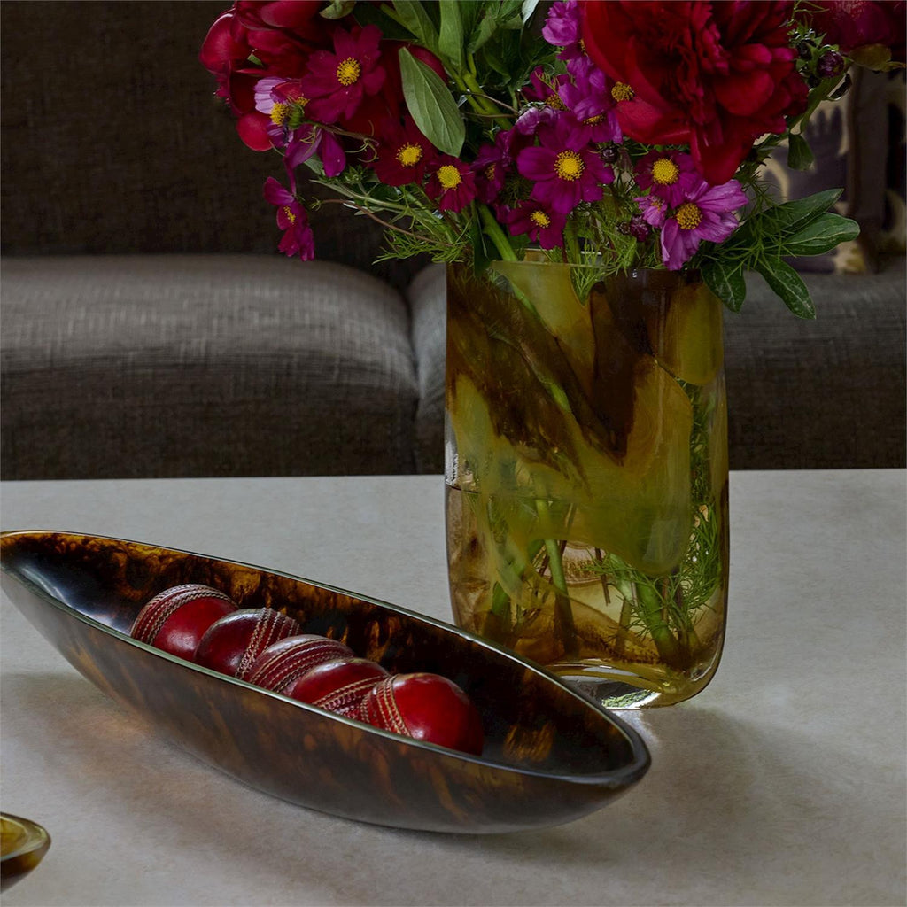 Organic Swirl Hand Blown Glass Vase
