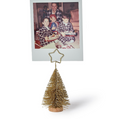 Gold Bottlebrush Christmas Tree Place Card Holder