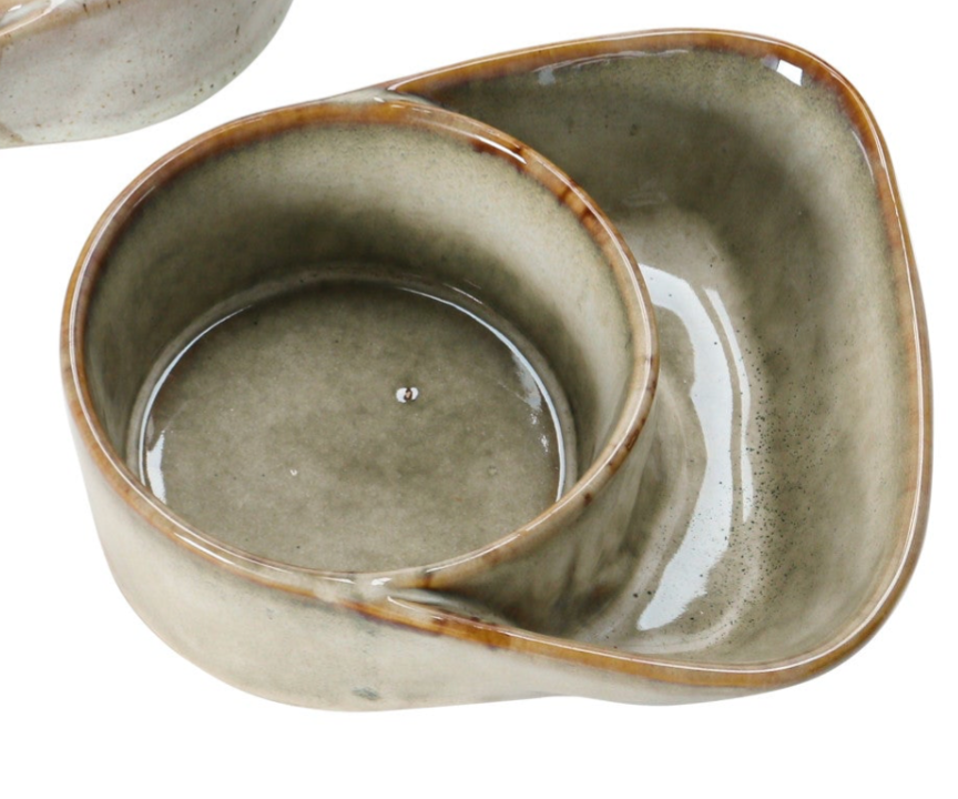 Stoneware Cracker and Soup Bowl, 2 Colors