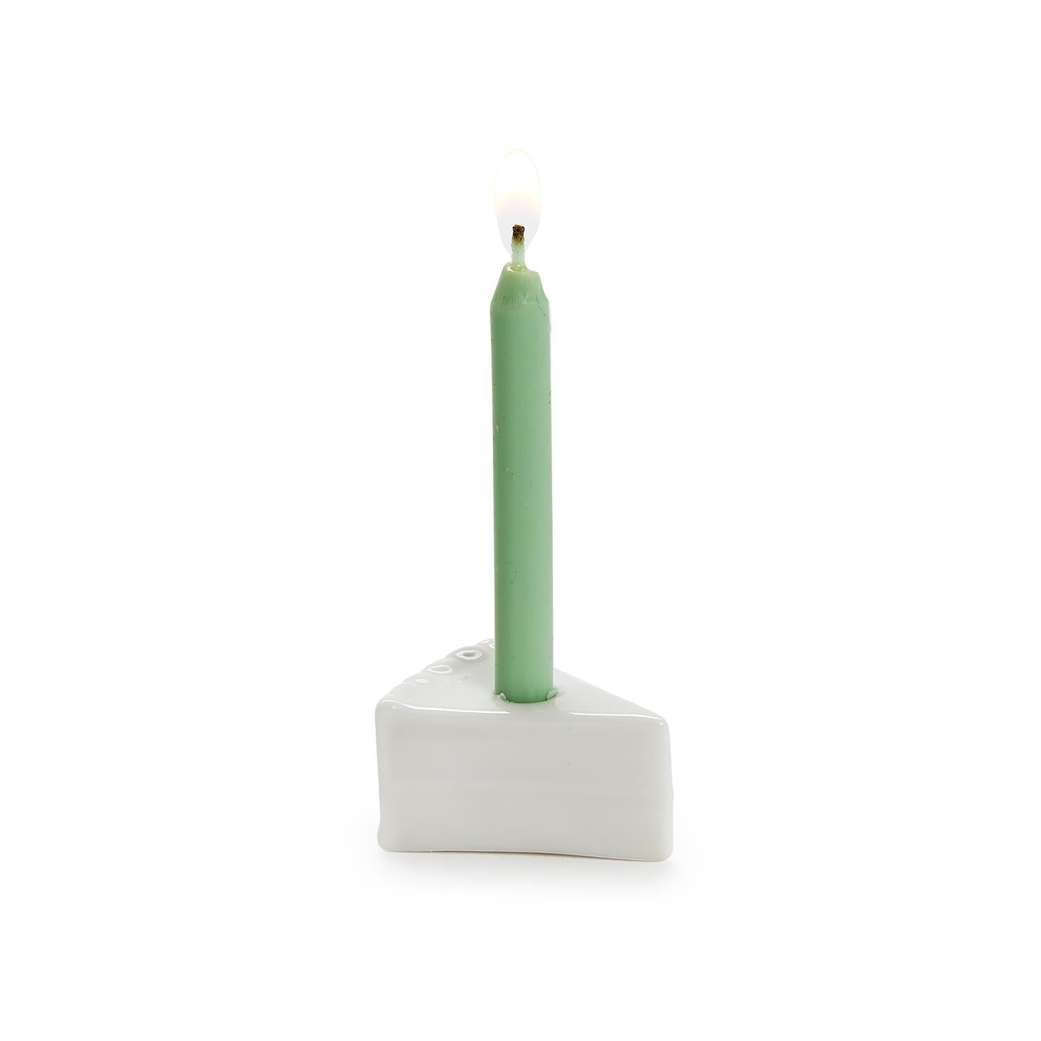 Slice of Cake with Candle in Gift Box
