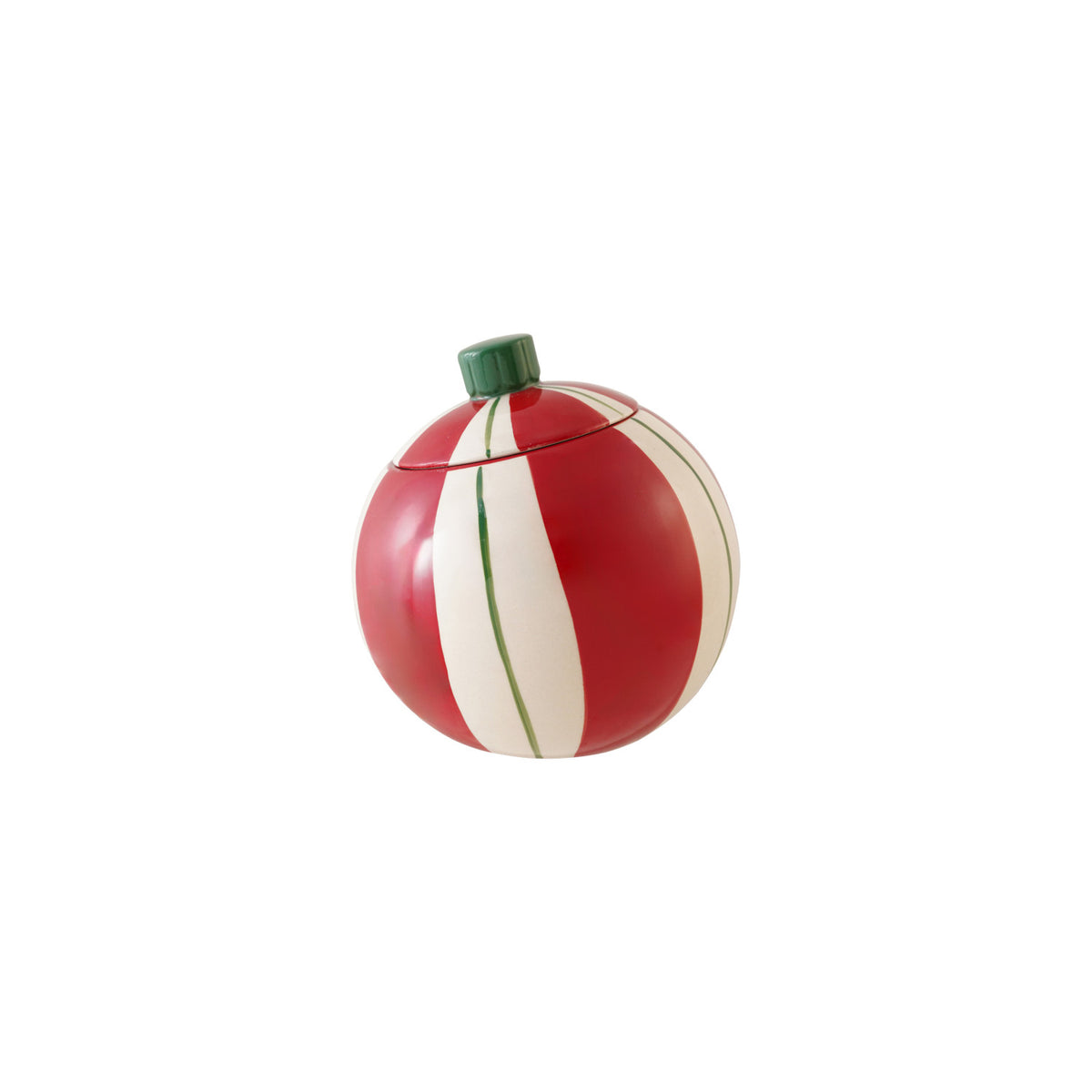 Hand-Painted Stoneware Candy Shaped Cookie Jar
