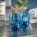 Blue Tortoise Stemless All Purpose Glass