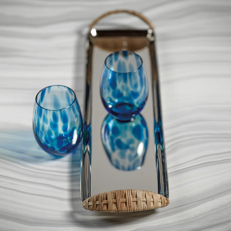 Blue Tortoise Stemless All Purpose Glass
