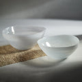 Monte Carlo Alabaster Glass Bowl - White - Medium