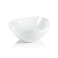 Monte Carlo Alabaster Glass Bowl - White - Large