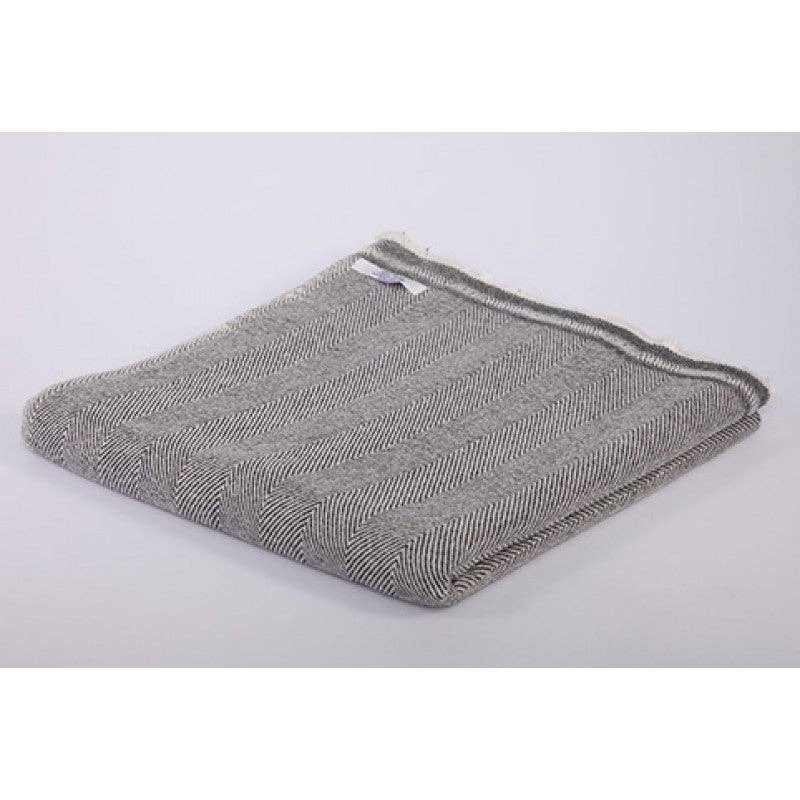 Herringbone Design Cashmere Blanket