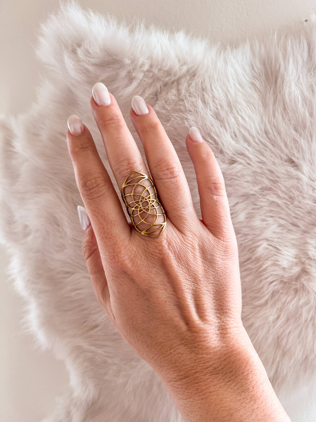Baizaar - Brass Sri Yantra Ring