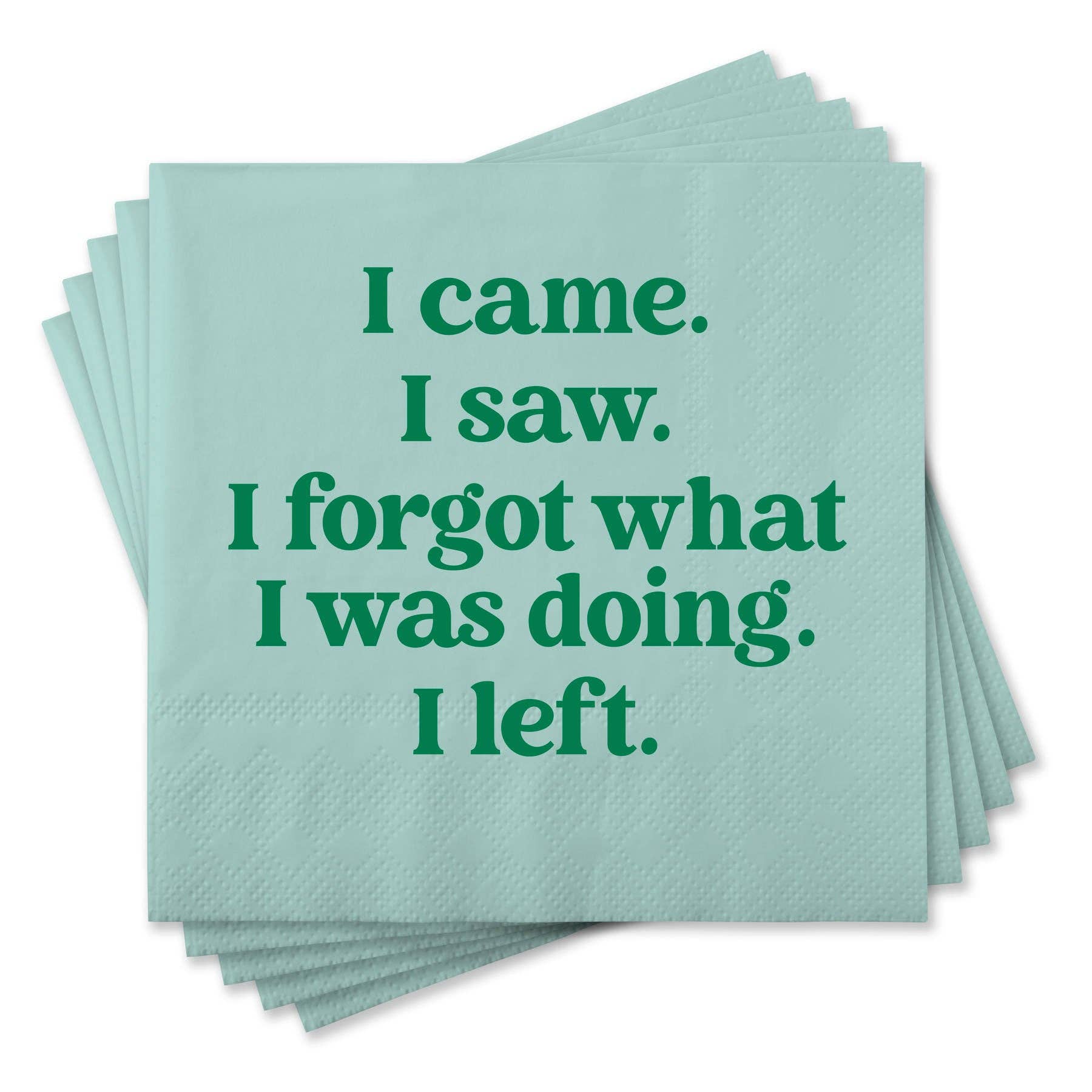I Came.  I Saw. I Forgot...Funny Napkins