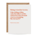 Riding A Bike 6-7 Teacher Thank You Card