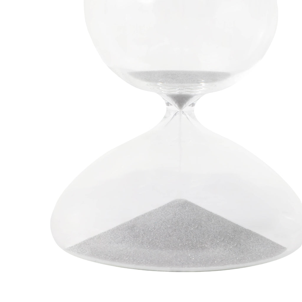 3 Bubble Sandtimer - White/Clear Glass Bubble 30-Minute, 8 in.