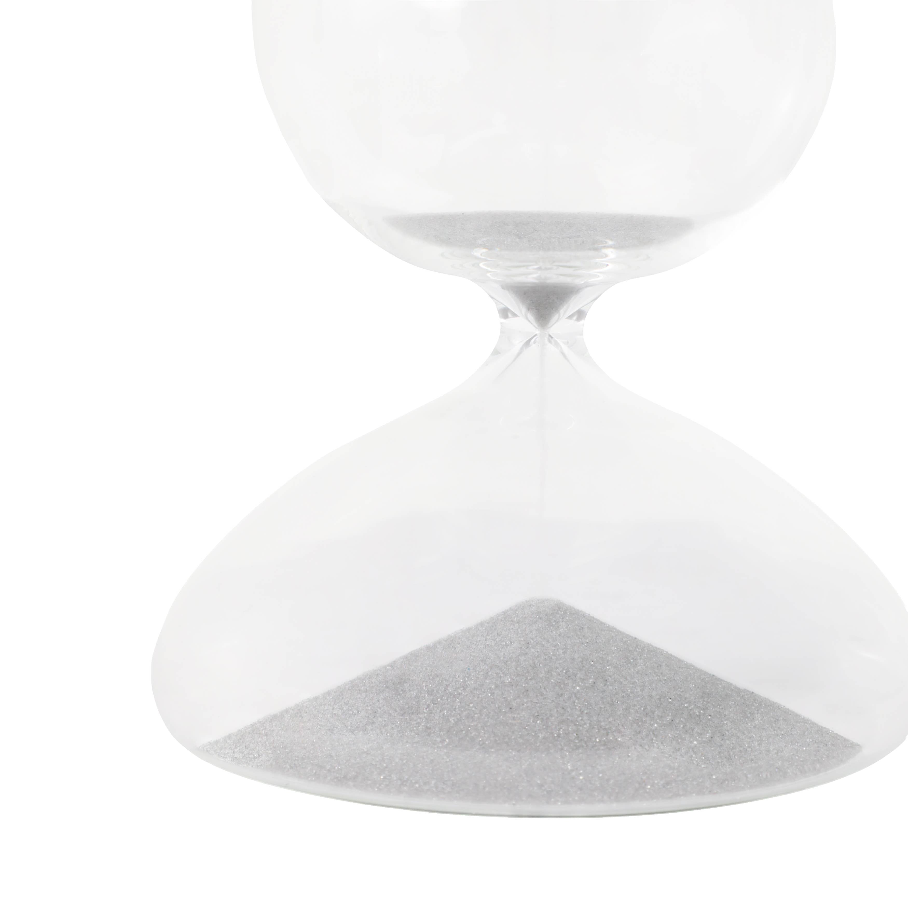 3 Bubble Sandtimer - White/Clear Glass Bubble 30-Minute, 8 in.