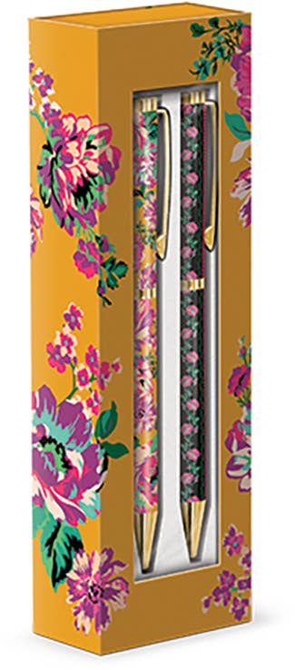 Yellow Floral Pens- Lady Jayne