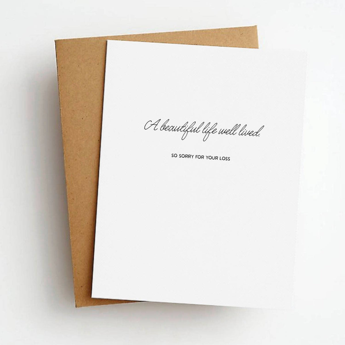 A Beautiful Life Sympathy Greeting Card
