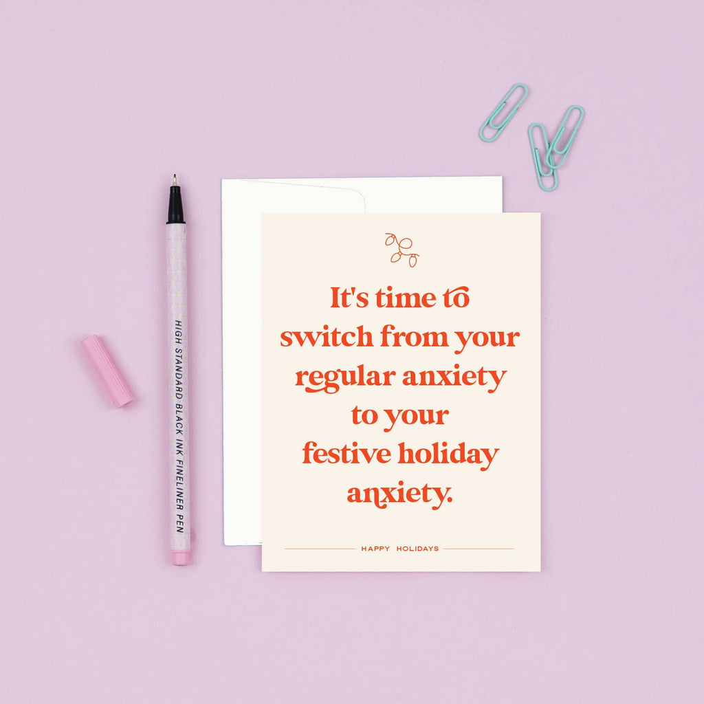 Holiday Anxiety Holiday Card