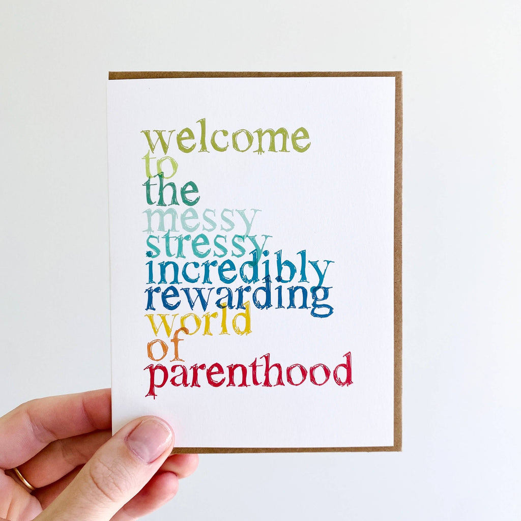 Messy Stressy Parenthood New Baby Greeting Card